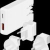 MQ 4 USB charger, 45 W, 1x USB-A, 1x USB-C, GaN, interchangeable plug
