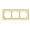Deco Ramka Potrójna Deco Pastel Matt Kanarkowy 43Dr-3