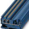 Through terminal block, push-in connection, 0.2-6.0 mm², 3 pole, 32 A, 8 kV, blue, 3212201
