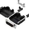 TRU COMPONENTS 7709416 Zestaw listew męskich D-Sub TCDPPK15BKHDP26K, rzędy: 3, styki: 26, 180 °, 1 szt.