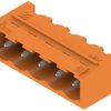 Pin header, 5 pole, pitch 5.08 mm, angled, orange, 1147370000