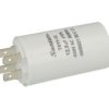 Kondensator; silnikowy (rozruchowy); TS11-12 4 450V 12,5uF; 12,5uF; 450V; fi 35x65mm; konektory 6,3mm; Suntan; RoHS