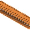 Pin header, 16 pole, pitch 3.5 mm, angled, orange, 1597350000