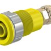 Gniazdo bananowe Żeński Połączenie lutowane typ Gniazdo bananowe Żółty 32A Staubli rozmiar 4 mm