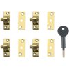 Yale Locks 8K118 Economy Window Lock Electro Brass Finish Pack of 4 Visi