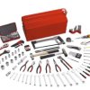 Zestaw narzędzi Teng Tools Zestaw narzędzi Cantilever Box Wiertła, młota, klucze sześciokątne, grzechotka, piła,