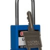 Blokada Kłódki zabezpieczające RS PRO rozmiar mocowania 46mm Niebieski długość pałąka: 46mm zamki: 1