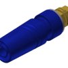 Gniazdo bananowe Żeński Gwint M4 typ Gniazdo bananowe Niebieski 32A Hirschmann Test & Measurement rozmiar 4 mm