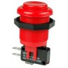 Przełącznik; przyciskowy; VAQ7R-15-1C2-1R; ON-(ON); czerwony; bez podświetlenia; konektory 4,8x0,8mm; 2 pozycje; 15A; 250V AC; 2
