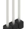 Pin header, 3 pole, pitch 2.54 mm, straight, black, 10046679