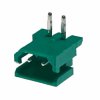 Złącze gniazdo MOLEX SPOX 2pin, do druku kątowe, zielone