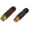 Phono RCA connector, male, 2 pcs, red and black, cinch, package with 2 pieces