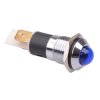 Blue LED 14mm Metal Panel Indicator 12V