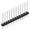 Pin header, 12 pole, pitch 2 mm, straight, black, 10137922