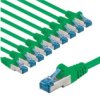 Cat 6A Kabel Krosowy, S/Ftp (Pimf), 3 M, Zielony, Zestaw 10 - Długość Kabla 3 M