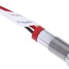 Lampka kontrolna do montażu panelowego 2V dc, czerwona 6mm LED Chrom Wyprowadzenia RS PRO