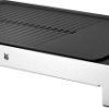 WMF 0415340011 Elektryczny Grill stołowy z ręcznym ustawieniem temperatury srebrny, czarny