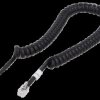 Kabel telefoniczny spiralny, słuchawkowy 2m czarny
