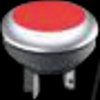 1.15.210.121/2300 Pushbutton, Lumo key 16, 1NO, aperture: Translucent red