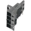 Pin header, 4 pole, pitch 5 mm, angled, black, 1063180000