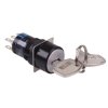 AS6M-3KT2PA 3 Position 16mm Latching Key Switch DPDT IDEC