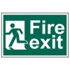 Scan 1508 Fire Exit Man Running Left - PVC Sign 300 x 200mm