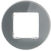 Icon Ramka Uniwersalna Pojedyncza Okrągła - Efekt Szkła (Ramka: Grafitowa...