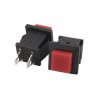 PRZYCISK PBS-14BR MONOSTABILNY CZERWONY 1A 250V KWADRATOWY ZATRZASK