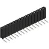 Socket header, 15 pole, pitch 2.54 mm, angled, BL 3 15 Z