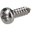 R-TECH 337127 Pozi Pan Head Self-Tapping A2 S/St Screws No.6 1/2in 13.0mm -Pk100