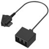 Hama 201123 Phone Cable TAE-F plug 3x TAE-NFN socket Black