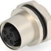 Circular connector, 3 pole, solder cup, straight, T4133512031-000
