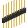 Pin header, 9 pole, pitch 1.27 mm, straight, black, SLMN110639G
