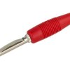 Wtyk bananowy; 4mm; VON30 930 047 101; czerwony; 51mm; lutowany; 30A; 60V; mosiądz niklowany; PVC; Hirschmann; RoHS