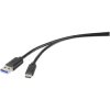 Renkforce RF-4535906 USB cable USB-A to USB-C 1.80m Black