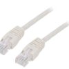 Patch cord U/UTP, Cat 5e, RJ45 wtyk z obu stron, linka, CCA, 0,5m PP12-0.5M