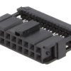 Wtyk IDC żeńskie 16-pin IDC na taśmę 1,27mm złocony czarny 1658621-3