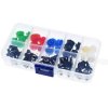 Zestaw mikro przełączników tact switch 12x12x7.3mm z kolorowymi nakładkami 25 sztuk