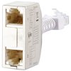 Metz Connect 130548-03-E RJ45 Y-Adapter Cat.5e Ethernet/ISDN Shielded Silver 2pc