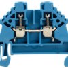 Through terminal block, screw connection, 0.5-4.0 mm², 2 pole, 24 A, 6 kV, blue, 1040880000