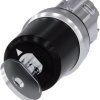 Przełącznik obrotowy kluczykowy 2-pozycyjny wycięcie: 22mm Zatrzask IP20 Siemens przycisków: 2 klucz: CES
