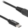 Delock Kabel do ładowania USB Złącze męskie USB-C®, Wtyczka DC 5,5 mm 1.50 m czarny 87979