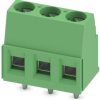 PCB terminal, 3 pole, pitch 5.08 mm, AWG 26-14, 17.5 A, screw connection, green, 1730133