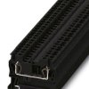 Through terminal block, spring balancer connection, 0.08-4.0 mm², 2 pole, 24 A, 8 kV, black, 3037122