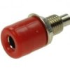 BAN-G-16R Gniazdo bananowe, na obudowę, duże, czerwone 16A