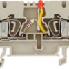 Through terminal block, spring balancer connection, 0.5-4.0 mm², 4 pole, 50 mA, 6 kV, dark beige, 1692590000