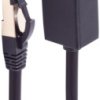 Extension cable, RJ45 plug, straight to RJ45 socket, straight, Cat 8.1, S/FTP, LSZH, 0.5 m, black, BS08-44015