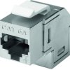 AMJ jack, RJ45 socket to RJ45 socket, angled, Cat 6A, 100023195