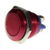 16mm Anti-vandal Metal Push Button - Crimson Red