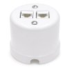 Natynkowe gniazdo Ethernet Cat.5e x2 ceramiczne białe Ceramic Classic Loft